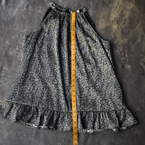 Michael Kors Black and Silver Metallic Halter Top - Picture 13 of 14